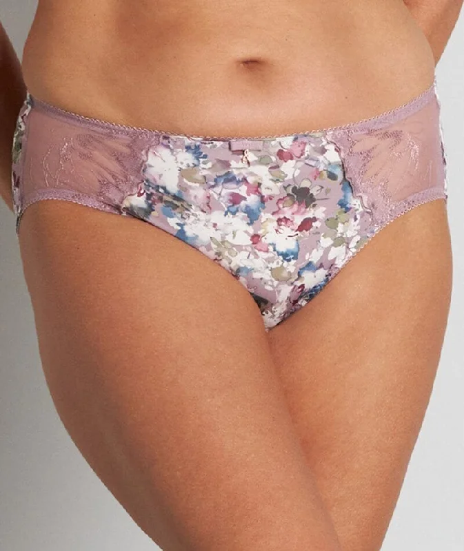 Bra with a silk - lined cup for a luxurious texture Fayreform Thoughtful Boyleg Brief - Elderberry Floral Print Bra with a silk - lined cup for a luxurious texture Fayreform Thoughtful Boyleg Brief - Elderberry Floral Print