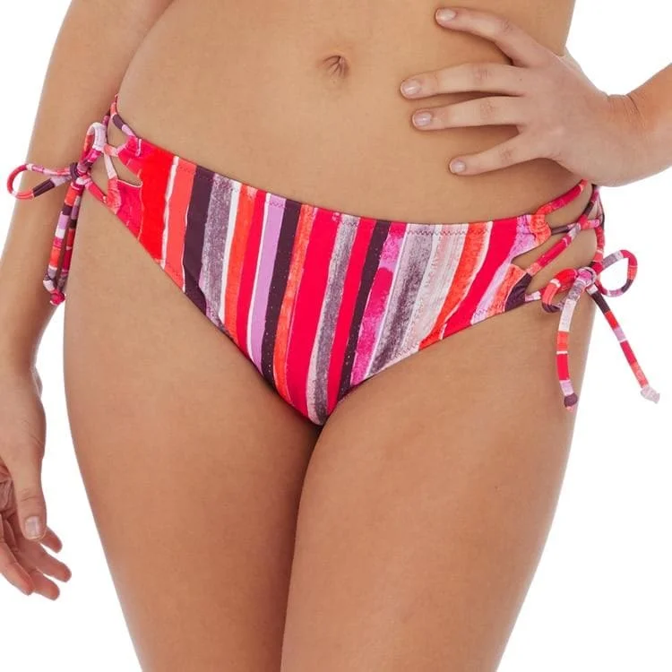 Bra with a plus - size wireless option for comfort Freya Swim Bali Bay Tie Side Bikini Brief - Summer Multi Bra with a plus - size wireless option for comfort Freya Swim Bali Bay Tie Side Bikini Brief - Summer Multi