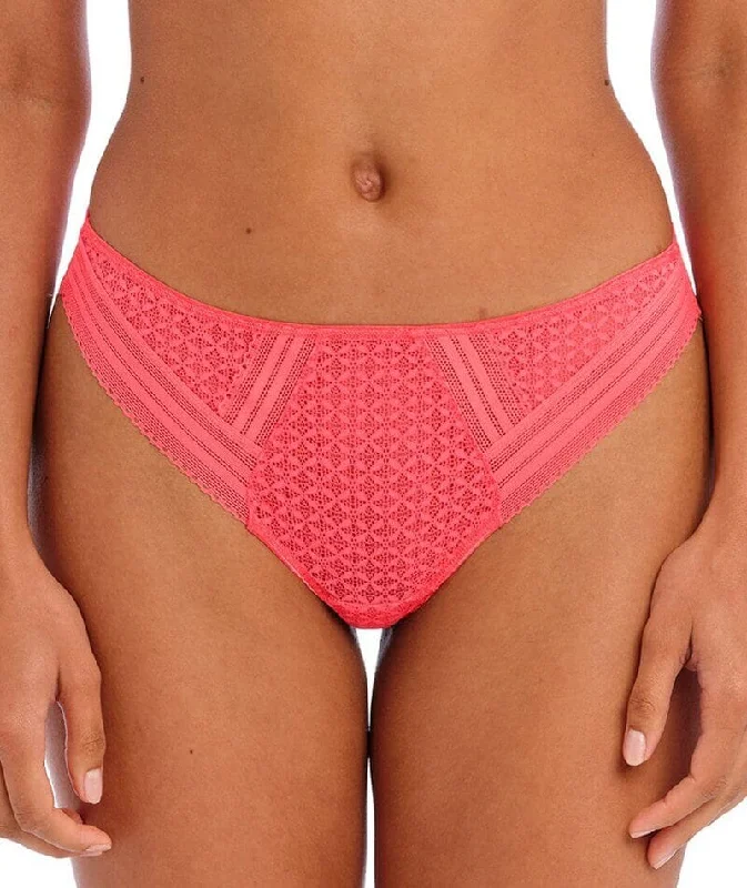 Unpadded bras for a natural and lightweight feel Freya Viva Brazilian Brief - Sunkissed Coral Unpadded bras for a natural and lightweight feel Freya Viva Brazilian Brief - Sunkissed Coral