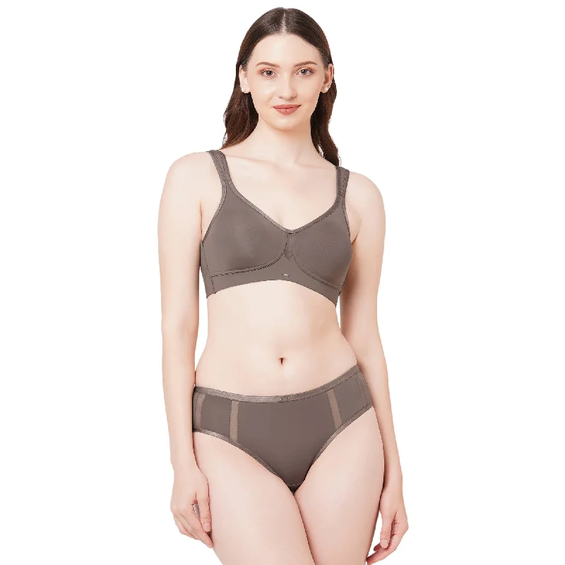 Cotton bras known for breathability and softness Full Coverage Minimiser Bra with High Waist Brief Set-328-1328 Cotton bras known for breathability and softness Full Coverage Minimiser Bra with High Waist Brief Set-328-1328