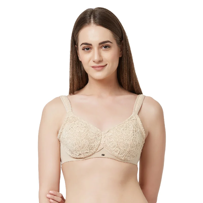 T - shirt bras with a seamless and smooth finish for wearing under T - shirts Full Coverage Non Padded Wired Lace Bra - FB-610 T - shirt bras with a seamless and smooth finish for wearing under T - shirts Full Coverage Non Padded Wired Lace Bra - FB-610