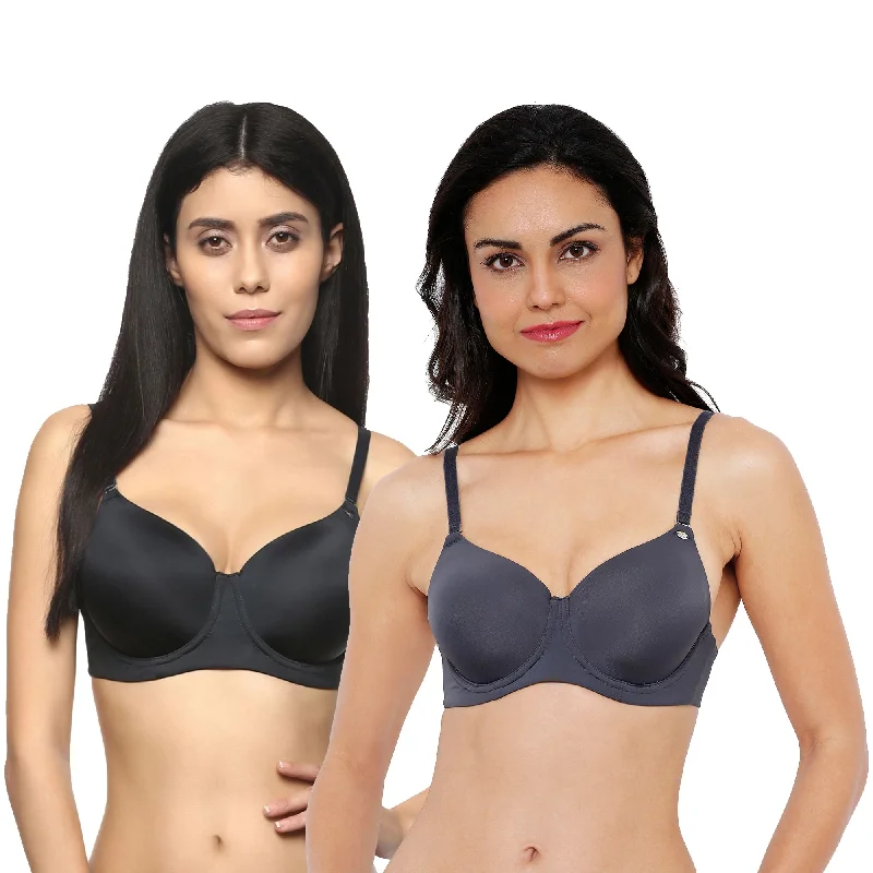 Bra with a plus - size padded strap for reduced shoulder strain Full Coverage Padded Wired Bra(PACK OF 2)-COMBO CB-121 Bra with a plus - size padded strap for reduced shoulder strain Full Coverage Padded Wired Bra(PACK OF 2)-COMBO CB-121