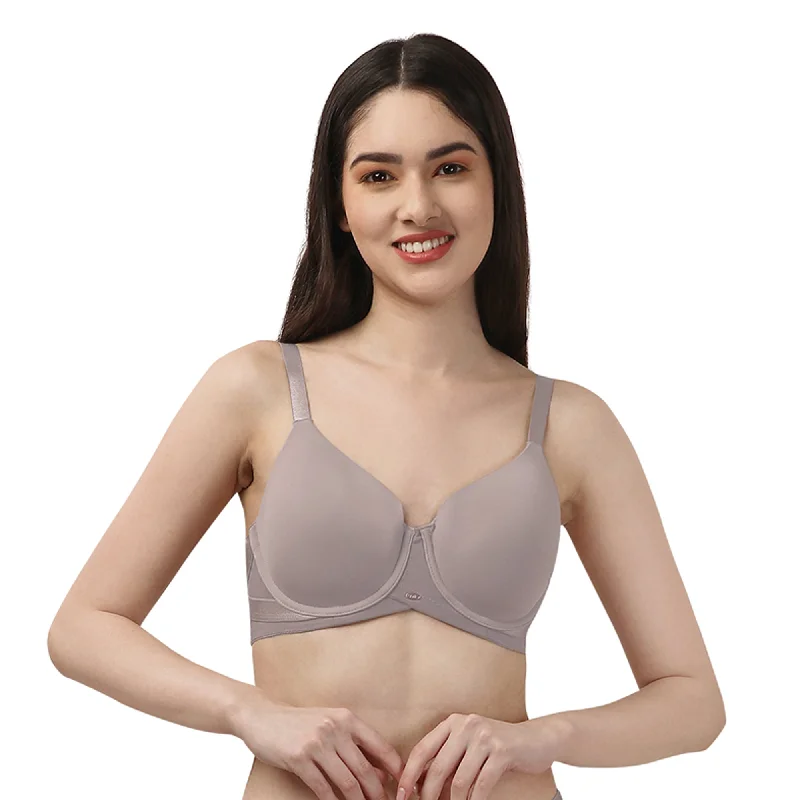 Bra with a seamless back for a smooth look under clothes Full Coverage Padded Wired T-shirt Bra with Mesh Detailing CB-131 Bra with a seamless back for a smooth look under clothes Full Coverage Padded Wired T-shirt Bra with Mesh Detailing CB-131