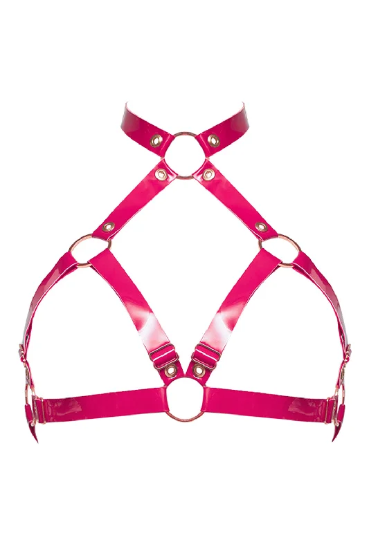 Bra with a plus - size underbust band for a secure fit Geoma Fuchsia halter bra by Secret Room Bra with a plus - size underbust band for a secure fit Geoma Fuchsia halter bra by Secret Room