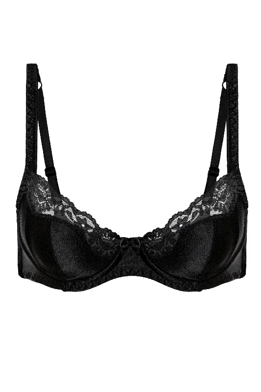 Nylon bras offering durability and stretch​ Virginia black bra