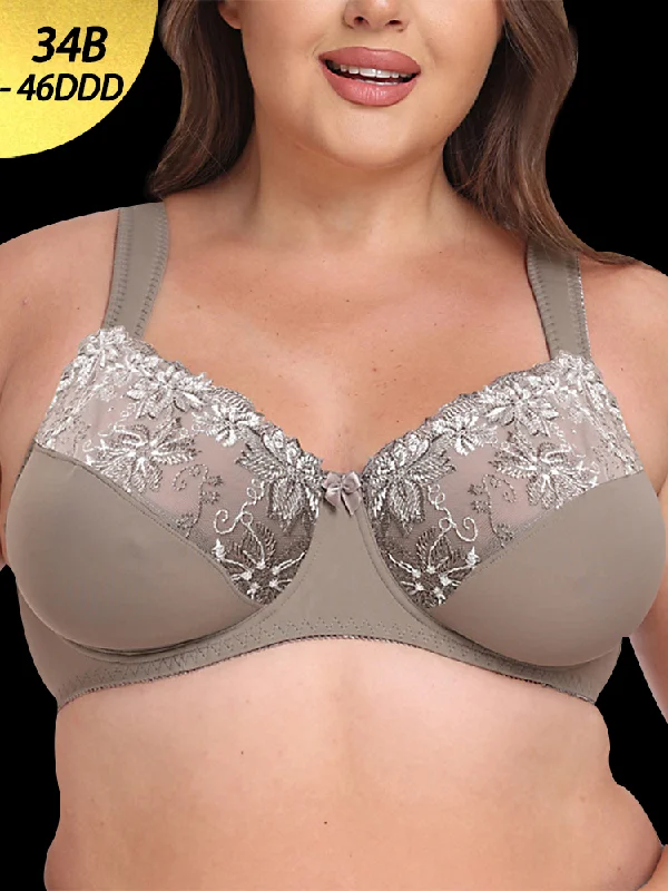 Nursing bras for easy breastfeeding access Lace Embellished Full-Coverage Support Underwire Bra Nursing bras for easy breastfeeding access Lace Embellished Full-Coverage Support Underwire Bra