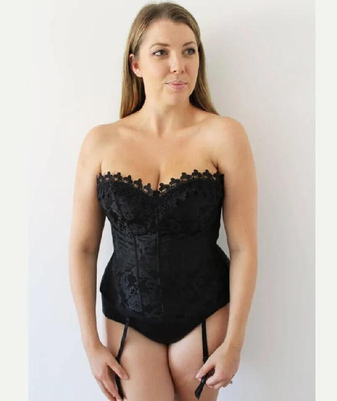 Bra with anti - bacterial properties for a hygienic fit Luxe Lace-up Corset - Black Bra with anti - bacterial properties for a hygienic fit Luxe Lace-up Corset - Black