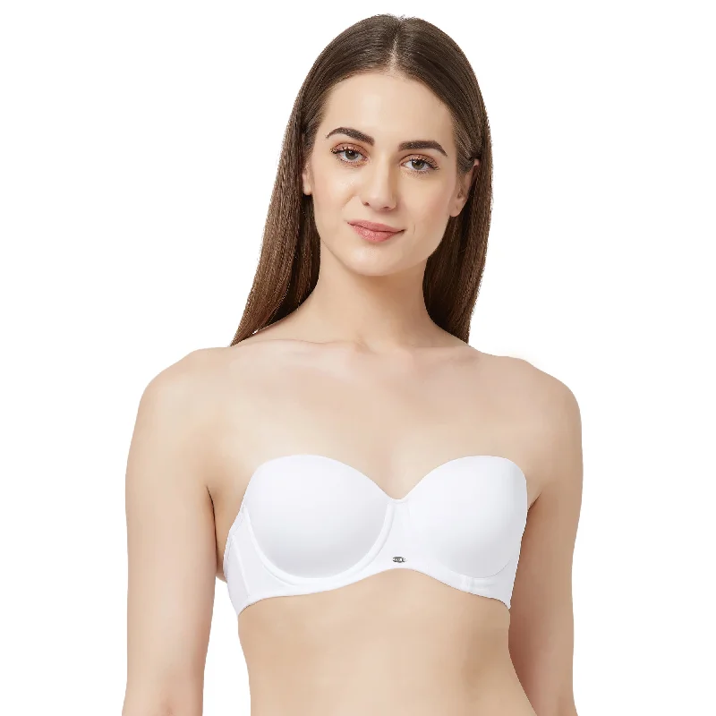 Bra with a solid color for a classic and versatile option Medium Coverage Padded Wired Multiway Strapless Bra with Detachable Straps-FB-508A Bra with a solid color for a classic and versatile option Medium Coverage Padded Wired Multiway Strapless Bra with Detachable Straps-FB-508A