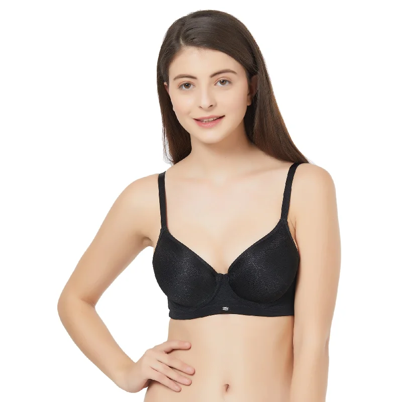 Bra with underbust support for better breast lift​ Medium coverage Padded Wired T-shirt bra-CB-127