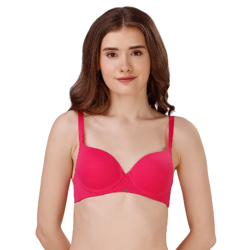 Bra with a mesh - lined cup for better breathability Medium Coverage Padded Wired T-shirt Bra-CB-135 Bra with a mesh - lined cup for better breathability Medium Coverage Padded Wired T-shirt Bra-CB-135