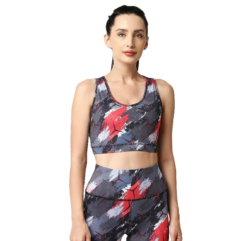 Bra with a gel - filled cup for extra comfort and support Medium Impact Racerback Sports Bra- AT-3 Bra with a gel - filled cup for extra comfort and support Medium Impact Racerback Sports Bra- AT-3