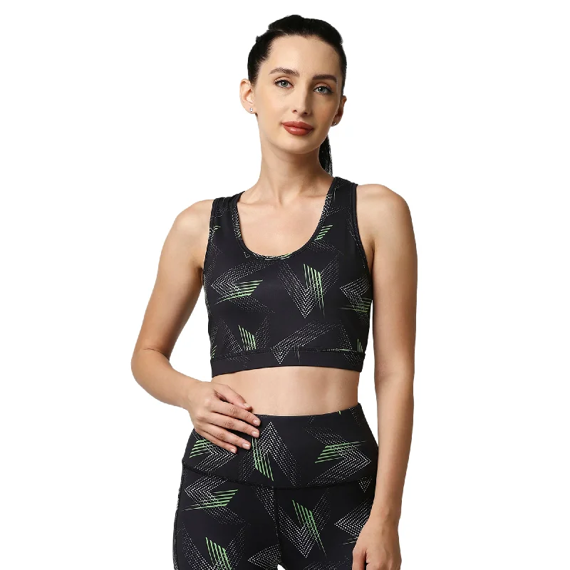 Bra with a pattern - print for a more unique appearance Medium Impact Racerback Sports Bra- AT-3 Bra with a pattern - print for a more unique appearance Medium Impact Racerback Sports Bra- AT-3