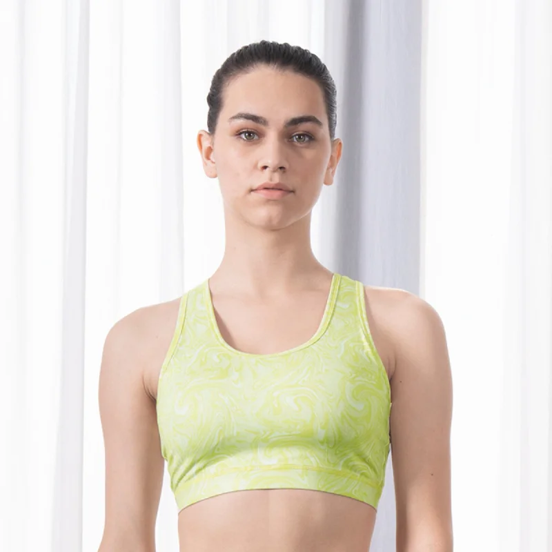 Bra with a balconette style for a flirty neckline Medium Impact Racerback Sports Bra- AT-3 Bra with a balconette style for a flirty neckline Medium Impact Racerback Sports Bra- AT-3