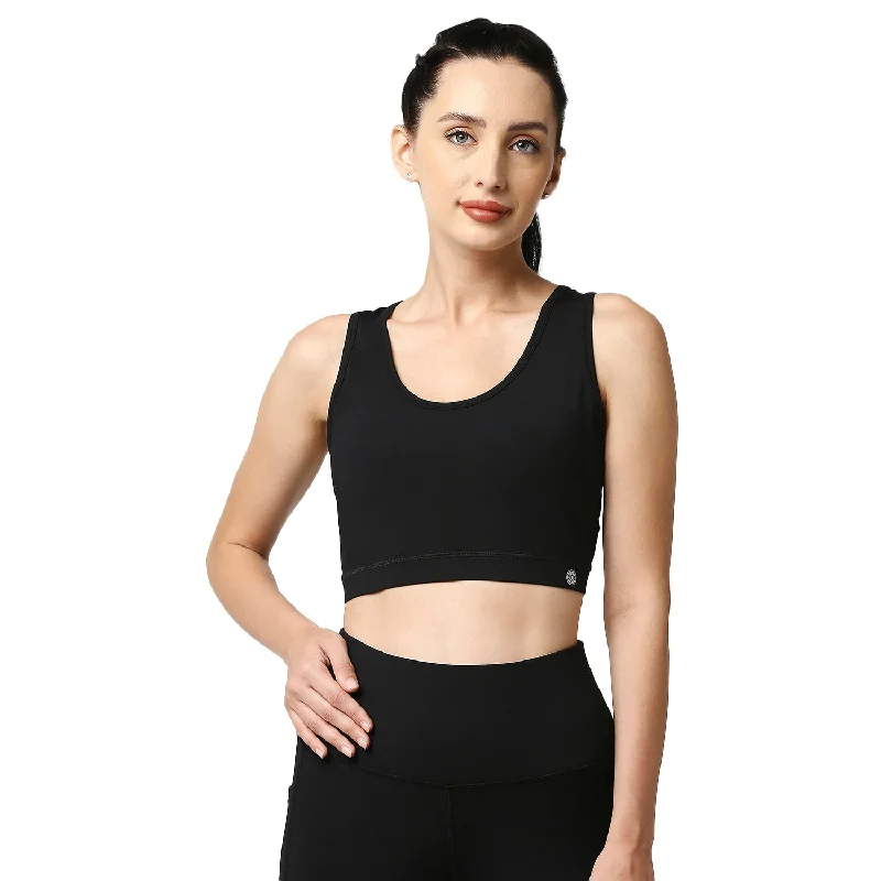 Bra with an anti - itch lining for added comfort Medium Impact Racerback Sports Bra with Removable Cups- AT-1 Bra with an anti - itch lining for added comfort Medium Impact Racerback Sports Bra with Removable Cups- AT-1