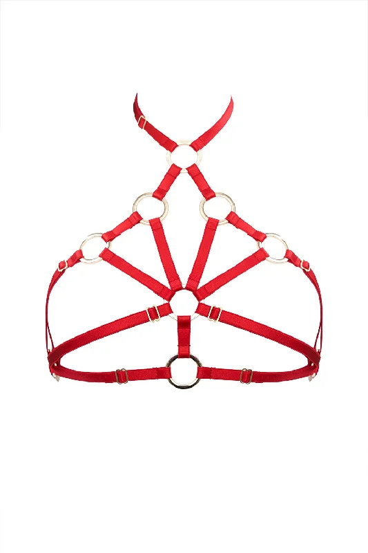 Bra with a plunge neckline for low - cut tops​ Melinoya Red bra