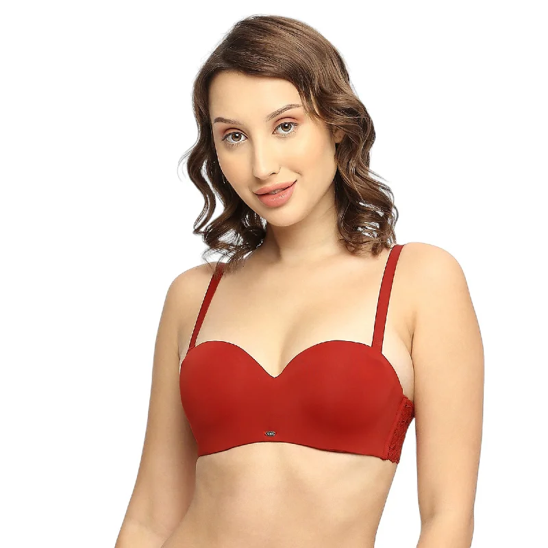 Sleep bras for a gentle and supportive fit during rest Padded Wired Medium Coverage Strapless Halter Neck Multiway Lace Bra FB-551 Sleep bras for a gentle and supportive fit during rest Padded Wired Medium Coverage Strapless Halter Neck Multiway Lace Bra FB-551
