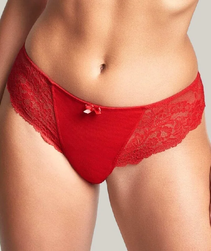 Underwire bras for enhanced support and shaping Panache Ana Brazilian Brief - Salsa Red Underwire bras for enhanced support and shaping Panache Ana Brazilian Brief - Salsa Red