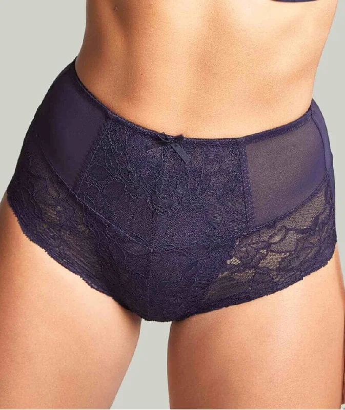 Bra with a plus - size underwire for enhanced support Panache Imogen High Waist Brief - Indigo Bra with a plus - size underwire for enhanced support Panache Imogen High Waist Brief - Indigo
