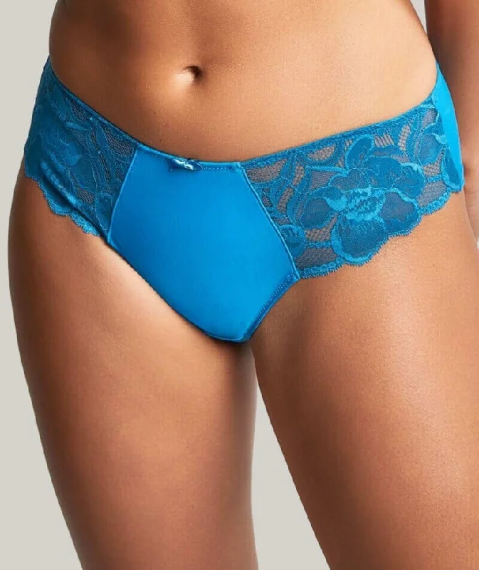 Bra with a textured fabric for added visual interest​ Panache Rocha Brief - Peacock Blue