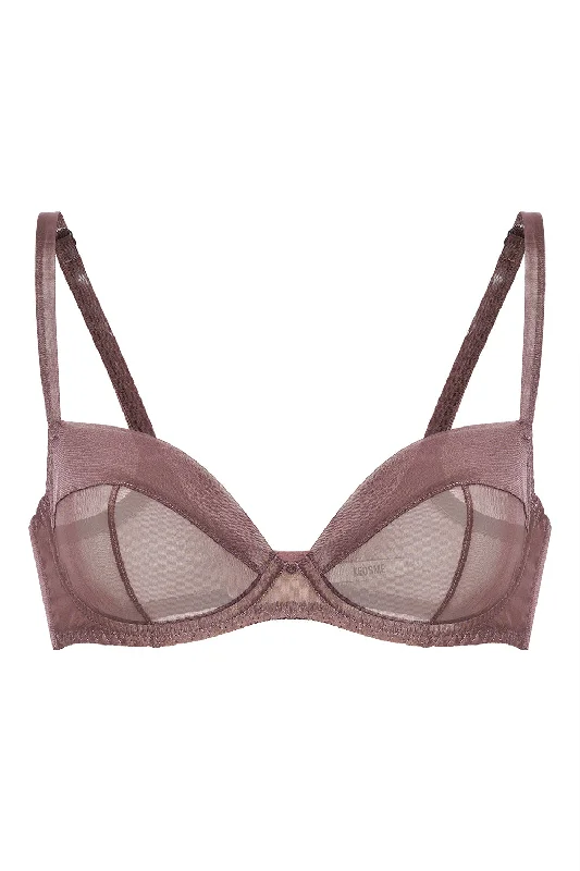 Bra with a plus - size cup for fuller figures​ Parabola Mocha bra Re-edition