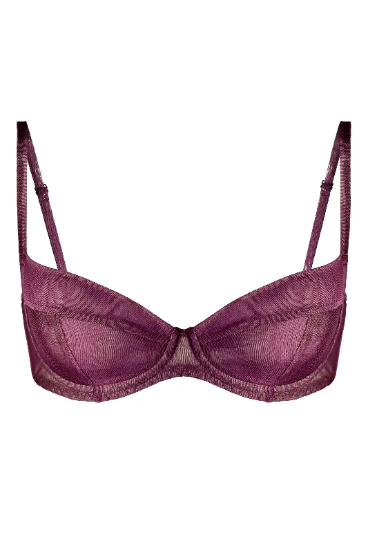 Bra with a soft - touch lining for a luxurious experience​ Parabola Plum bra