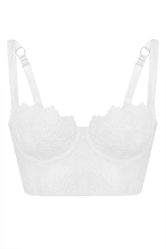 Bra with underbust support for better breast lift​ Paulette Ivory bustier