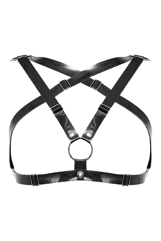 Sleep bras for a gentle and supportive fit during rest​ Satan Black halter bra by Secret Room