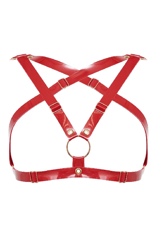 Bra with anti - bacterial properties for a hygienic fit​ Satan Red halter bra by Secret Room