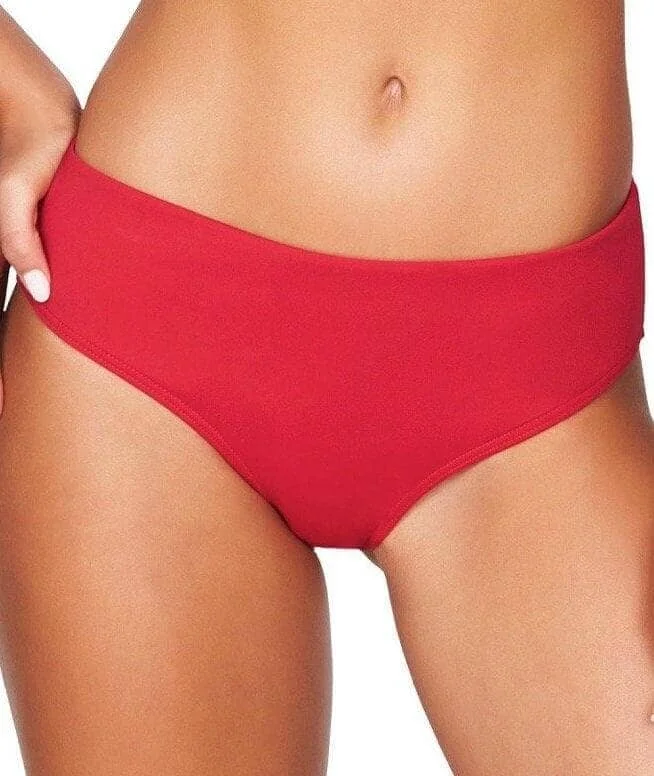 Bra with a half - cup design for a sexy and minimalist look Sea Level Essentials Mid Bikini Brief - Red Bra with a half - cup design for a sexy and minimalist look Sea Level Essentials Mid Bikini Brief - Red
