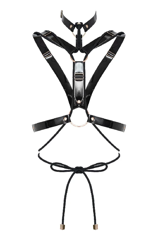Bra with a hypoallergenic lining for sensitive skin Valkyrie Shibari Black halter bra by Secret Room Bra with a hypoallergenic lining for sensitive skin Valkyrie Shibari Black halter bra by Secret Room