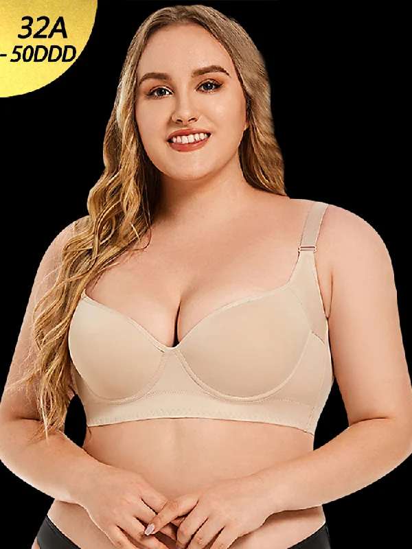 Bra with a nylon - lined cup for stretch and support Smooth Deep V Underwire Longline Bra for Women Bra with a nylon - lined cup for stretch and support Smooth Deep V Underwire Longline Bra for Women