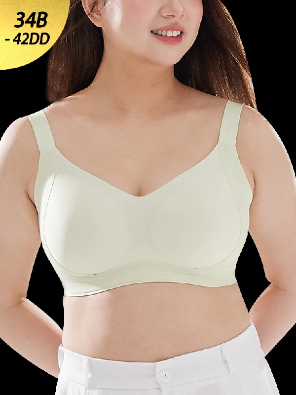 Back - closure bras with traditional hook - and - eye fastenings Soft Support Wireless Bra with Side Support Back - closure bras with traditional hook - and - eye fastenings Soft Support Wireless Bra with Side Support