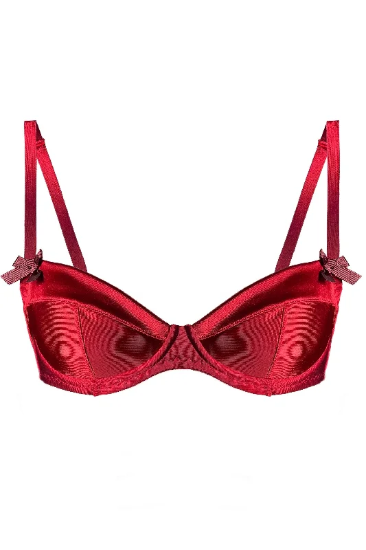 Bra with a silk - lined cup for a luxurious texture​ Valessa Gloss Rouge bra