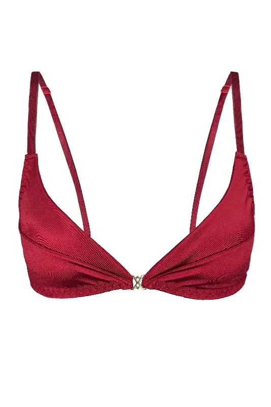 Bra with an anti - itch lining for added comfort Valessa Gloss rouge soft triangle bra Bra with an anti - itch lining for added comfort Valessa Gloss rouge soft triangle bra