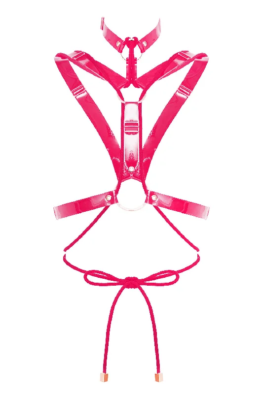 Bra with a soft - touch lining for a luxurious experience Valkyrie Shibari Fuchsia halter bra by Secret Room Bra with a soft - touch lining for a luxurious experience Valkyrie Shibari Fuchsia halter bra by Secret Room