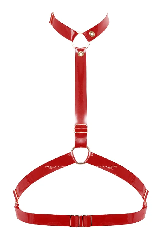 Bra with a plus - size wireless option for comfort Vampire Red halter bra by Secret Room Bra with a plus - size wireless option for comfort Vampire Red halter bra by Secret Room