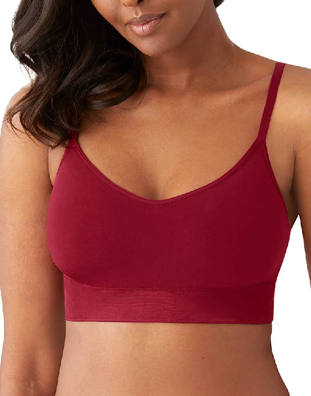 Polyester bras with moisture - wicking properties Wacoal B-Smooth Bralette Rhubarb 835575 Polyester bras with moisture - wicking properties Wacoal B-Smooth Bralette Rhubarb 835575