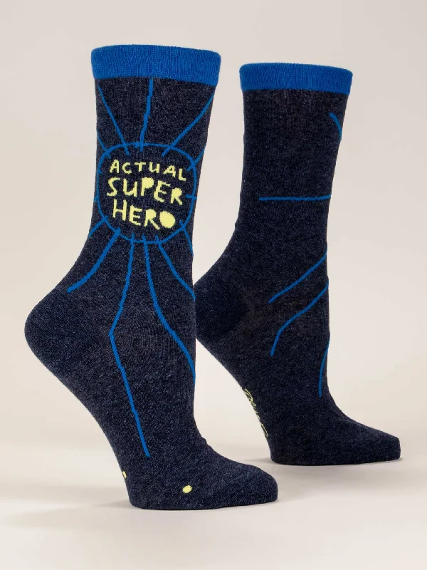 Women's wool - rich socks for winter warmthActual Superhero W-Crew Socks
