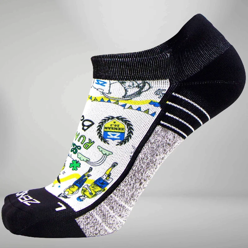 Women's cashmere - blend socks for extra softnessBoston Doodle No-Show Socks