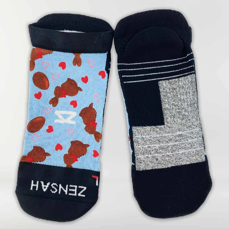 Women's cotton blend socks for breathabilityChocolate Bunnies Running Socks (No Show)