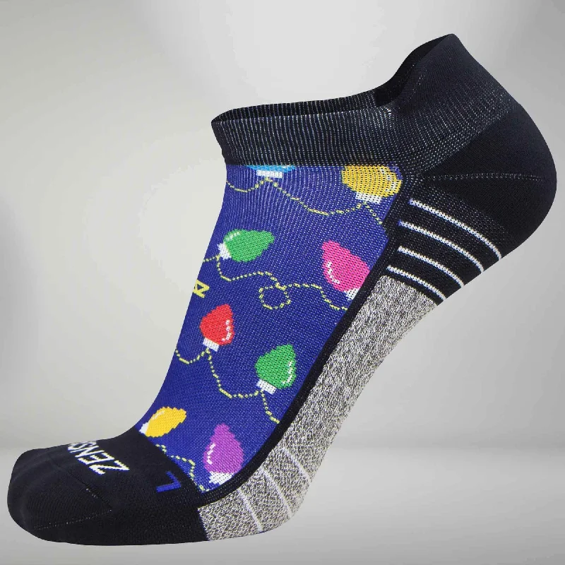 Women's crew socks with a polka - dot printChristmas Lights Socks (No Show)