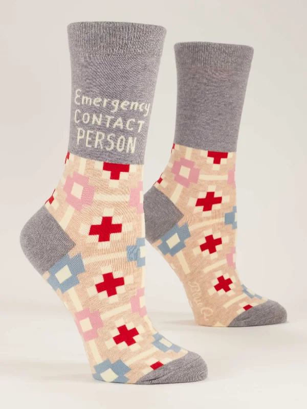 Women's hypoallergenic socks for sensitive skinEmergency Contact Person W-Crew Socks Women's hypoallergenic socks for sensitive skinEmergency Contact Person W-Crew Socks