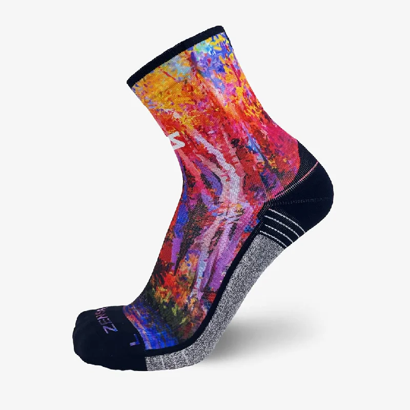 Women's silk - lined socks for a luxurious feelFall Trees Socks (Mini-Crew)
