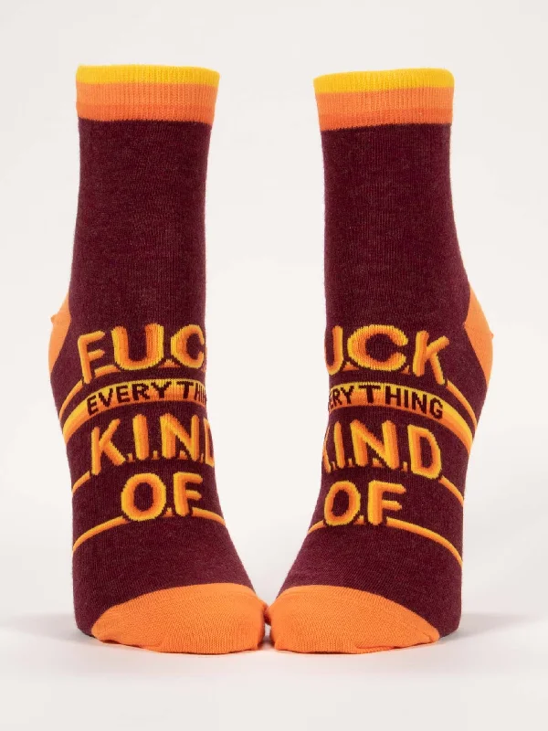 Women's spandex - infused socks for stretchFuck Everything Kind Of W-Ankle Socks