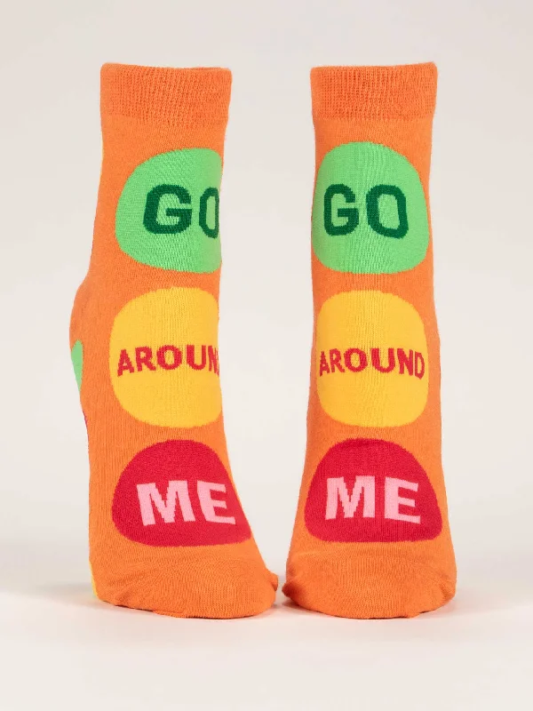 Women's satin - trimmed socks for a touch of eleganceGo Around Me W-Ankle Socks