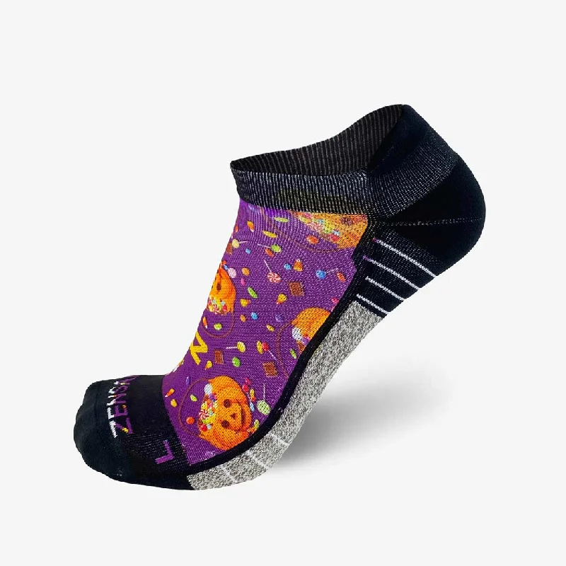 Women's no - show socks with a floral motifHalloween Candy Running Socks (No Show)
