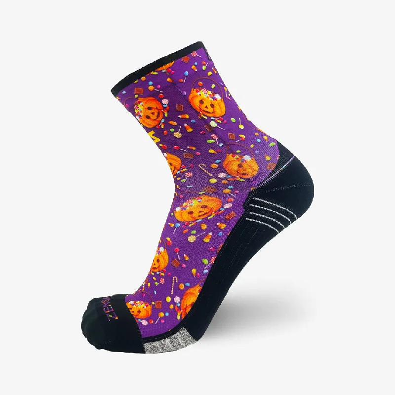 Women's cable - knit ankle socks for a cozy styleHalloween Candy Socks (Mini-Crew)