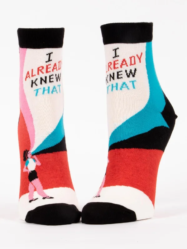 Women's arch - support socks for better comfortI Already Knew That W-Ankle Socks