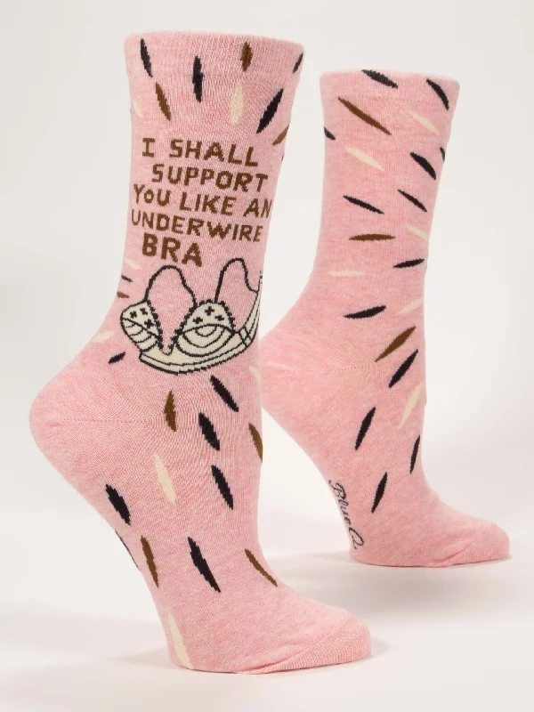 Women's wool - rich socks for winter warmthI Shall Support You Like An Underwire Bra W-Crew Socks Women's wool - rich socks for winter warmthI Shall Support You Like An Underwire Bra W-Crew Socks