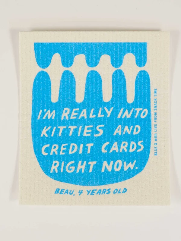 Women's spandex - infused socks for stretchI'm Really Into Kitties And Credit Cards Right Now Swedish Dishcloth Women's spandex - infused socks for stretchI'm Really Into Kitties And Credit Cards Right Now Swedish Dishcloth
